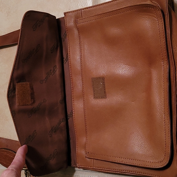 Authentic FOSSIL  Leather Double sided crossbody bag - Picture 7 of 13